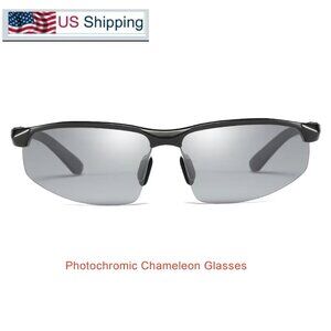 AOWEAR Men Photochromic Sunglasses  Polarized Day Night Driving Glasses